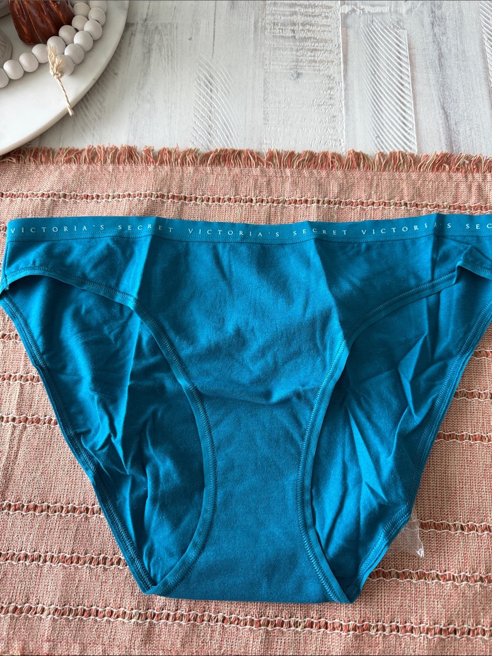 Victoria’s Secret teal cotton bikini panty large NWT